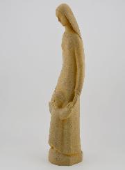 Statue Vierge à l'Enfant Jésus Debout - Ton Granit