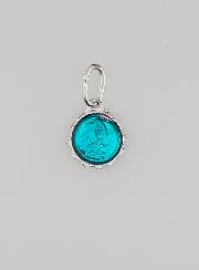 Médaille Vierge Marie 8mm - Turquoise