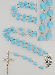 Chapelet en Perles de Verres - Bleues
