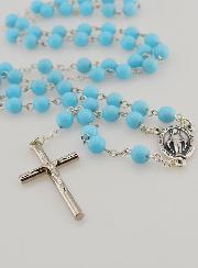 Chapelet en Perles de Verres - Bleues