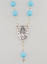 Chapelet en Perles de Verres - Bleues