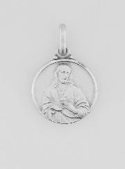 Médaille Sacré Coeur de Jésus en Argent Massif - 14mm