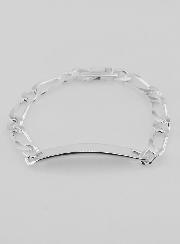 Bracelet Gourmette en Argent 21cm - Maille Figaro 7mm