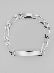 Gourmette en Argent 19cm - Maille Figaro 7mm