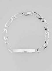 Gourmette en Argent Massif 18cm - Maille Figaro 5mm