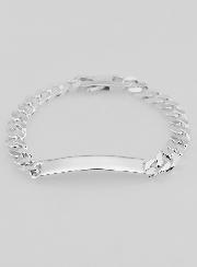 Bracelet Gourmette identité en Argent 19cm - Maille 7mm
