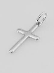 Pendentif Croix Simple en Argent 18mm