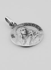 Médaille Sainte Marie-Madeleine en Argent Massif - 18mm