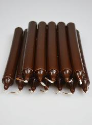 12 Bougies Teintées Masse de Prières Chocolat