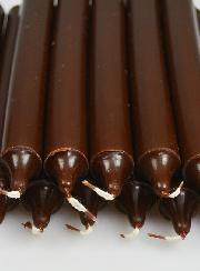 12 Bougies Teintées Masse de Prières Chocolat