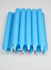 12 Bougies Teintées Masse de Prières Bleu Pastel