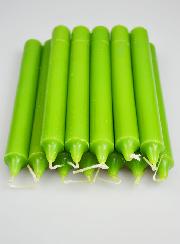 12 Bougies Teintées Masse de Prières Vert Pré