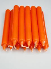 12 Bougies Teintées Masse de Prières Orange