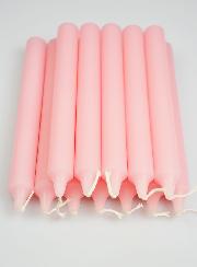 12 Bougies Teintées Masse de Prières Rose Pâle