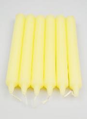 6 Bougies Teintées Masse Couleur Ivoire