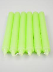 6 Bougies Teintées Masse Couleur Vert Pâle - Vert Clair