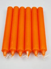6 BougiesTeintées Masse Couleur Orange