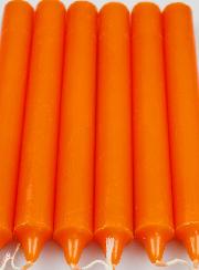 6 BougiesTeintées Masse Couleur Orange