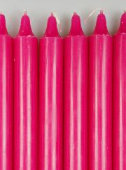 6 Bougies Teintées Masse Couleur Rose