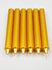 6 Bougies Couleur Or
