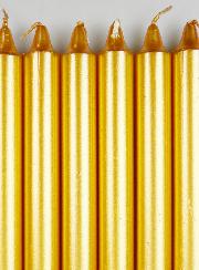 6 Bougies Couleur Or