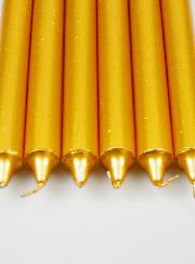 6 Bougies Couleur Or