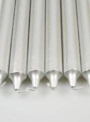 6 Bougies Couleur Argent