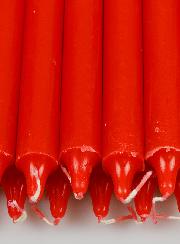 12 Bougies Teintées Masse de Prières Rouges