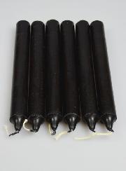 6 Bougies Teintées Masse Couleur Noire