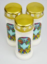Lot de 3 Bougies de Cimetière - Saint Esprit