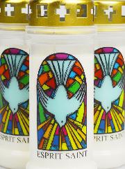 Lot de 3 Bougies de Cimetière - Saint Esprit