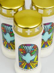 Lot de 3 Bougies de Cimetière - Saint Esprit