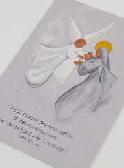 Carte de Baptême Vierge Marie et L'Ange - 10 X 15cm