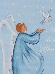 Carte de Confirmation Bleue - Ange de la Liberté - 10 X 15cm