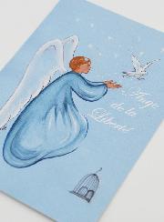 Carte de Confirmation Bleue - Ange de la Liberté - 10 X 15cm