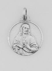 Médaille Sacré Coeur de Jésus en Argent Massif - 18mm
