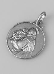 Médaille Saint Antoine de Padoue en Argent Massif - 18mm