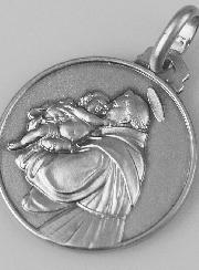 Médaille Saint Antoine de Padoue en Argent Massif - 18mm