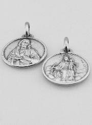 Médaille du Scapulaire en Argent Massif - 16mm