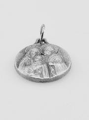 Médaille Sainte Famille en Métal Argenté - 18mm