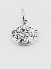 Médaille Sainte Anne en Métal Argenté - 12mm
