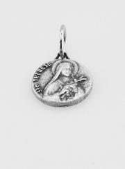 Médaille Sainte Thérèse en Métal Argenté - 12mm