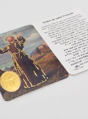 Carte de Prière Médaille Saint François