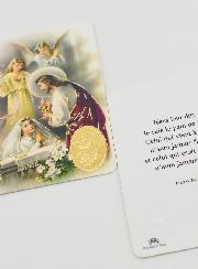 Carte de Prière Médaille Première Communion Fille