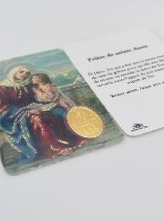 Carte de Prière Médaille Sainte Anne