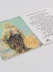 Carte de Prière Médaille Notre Dame du Mont Carmel