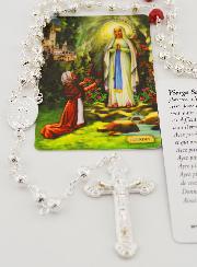Chapelet de Lourdes en Perle Ajourées et Rose
