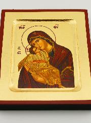 Icône Vierge de Tendresse - Feuille d'Or - 12 cm