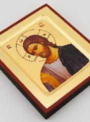 Icône du Christ Miséricordieux - Feuille d'Or - 12 cm