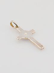Pendentif Croix en Argent Massif et Email bleu - 20mm